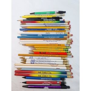 Vintage Idaho Advertising Pencil Pen Lot Dixon Ticonderoga Boise Banks 30+ Pc